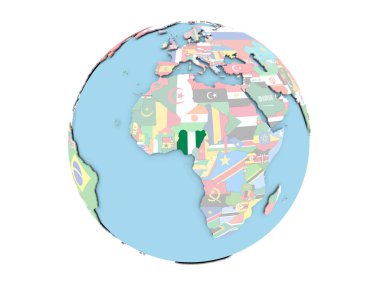 Nijerya izole küre üzerinde