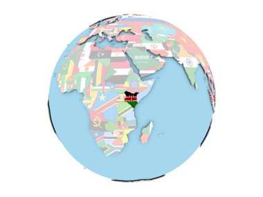 Kenya izole küre üzerinde