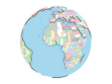 Togo izole küre üzerinde