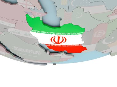 Dünya bayrağıyla İran