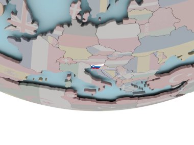 Slovenya ile dünya üzerinde bayrak