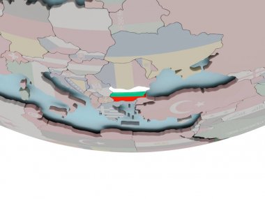 Bulgaristan bayrağı dünya üzerinde