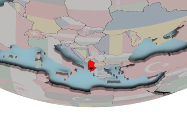 Arnavutluk ile dünya üzerinde bayrak
