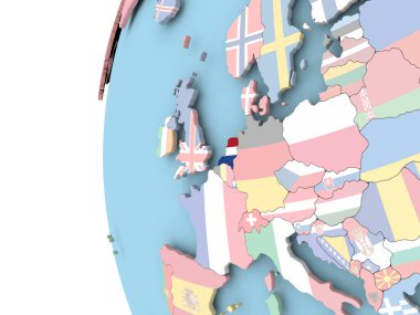 Hollanda bayrağı siyasi dünya üzerinde