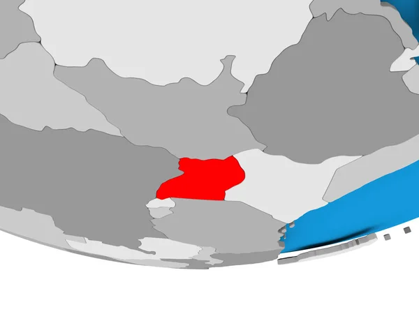 乌干达在地球上 — 图库照片