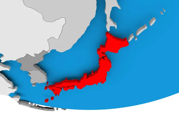 Japonsko na zeměkouli — Stock fotografie