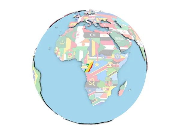 Congo isolato sul globo — Foto Stock