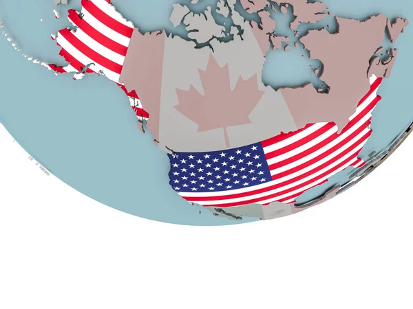 ABD dünya üzerinde bayrak ile