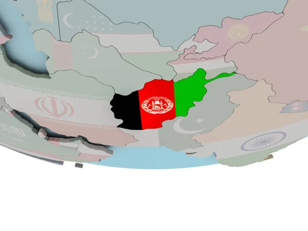 Афганістан з прапором по всьому світу — стокове фото