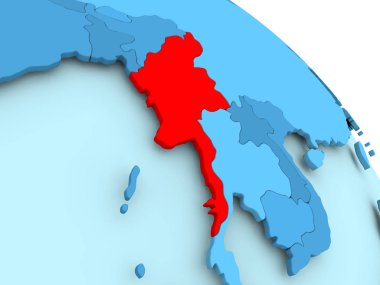 Myanmar mavi dünya üzerinde