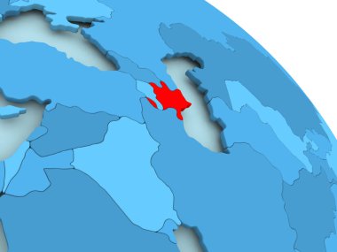 Azerbaycan mavi dünya üzerinde