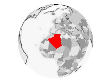 Cezayir gri Globe izole