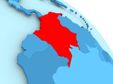 Kolombiya mavi dünya üzerinde