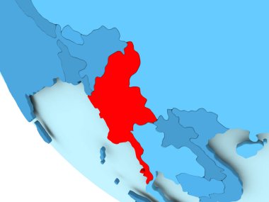Myanmar mavi siyasi dünya üzerinde