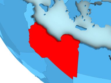 Libya mavi siyasi dünya üzerinde