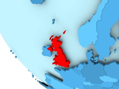 İngiltere mavi siyasi dünya üzerinde
