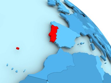 Portekiz mavi dünya üzerinde