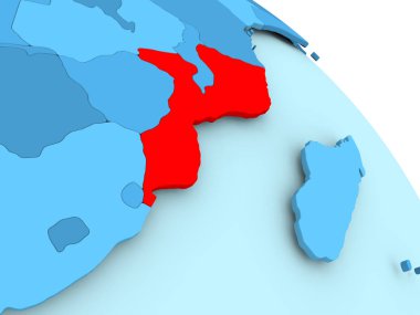 Mozambik mavi dünya üzerinde