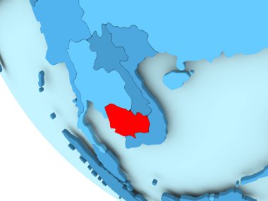 Kamboçya mavi siyasi dünya üzerinde