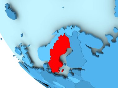 İsveç mavi siyasi dünya üzerinde