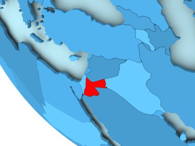 Jordan mavi siyasi dünya üzerinde