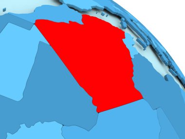 Cezayir mavi dünya üzerinde