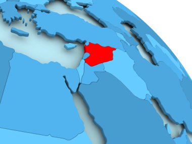 Suriye mavi dünya üzerinde
