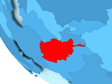 Afganistan mavi siyasi dünya üzerinde