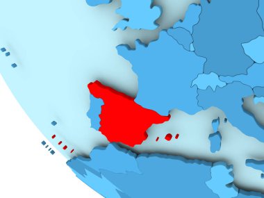 İspanya mavi siyasi dünya üzerinde
