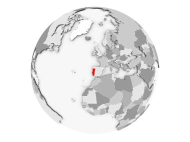 Portekiz gri Globe izole