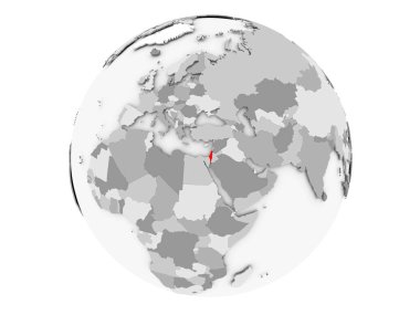 İsrail gri Globe izole
