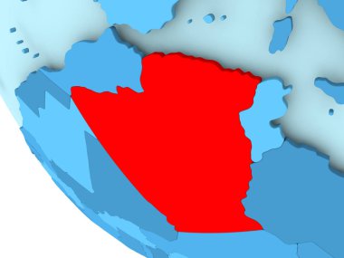 Cezayir mavi siyasi dünya üzerinde