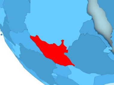 Mavi siyasi dünya üzerinde Güney Sudan