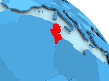 Mavi dünya üzerinde Tunus
