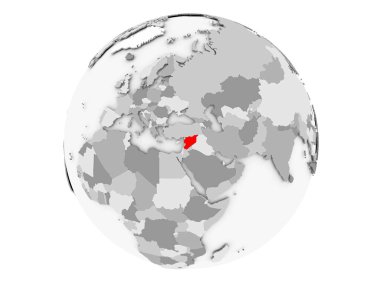 Suriye gri Globe izole