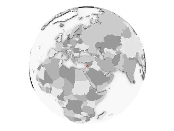 Ліван на сірий земної кулі, ізольовані — стокове фото