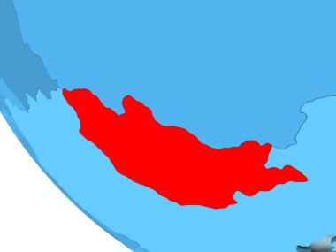 Moğolistan mavi siyasi dünya üzerinde