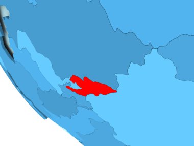 Kırgızistan mavi siyasi dünya üzerinde