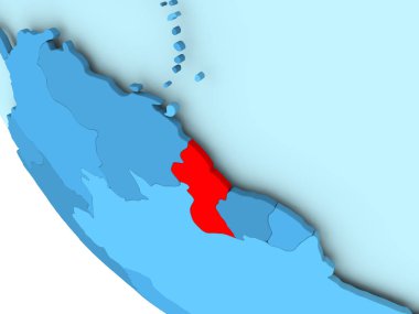 Mavi siyasi dünya üzerinde Guyana