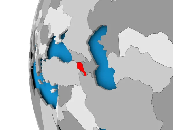 Mapa de Armenia en el mundo político — Foto de Stock