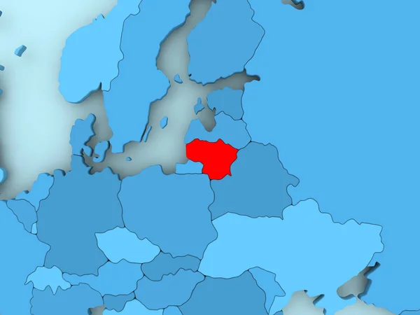 Карта Литви — стокове фото