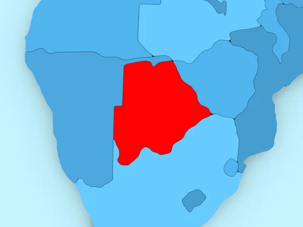 O mapa de Botswana — Fotografia de Stock
