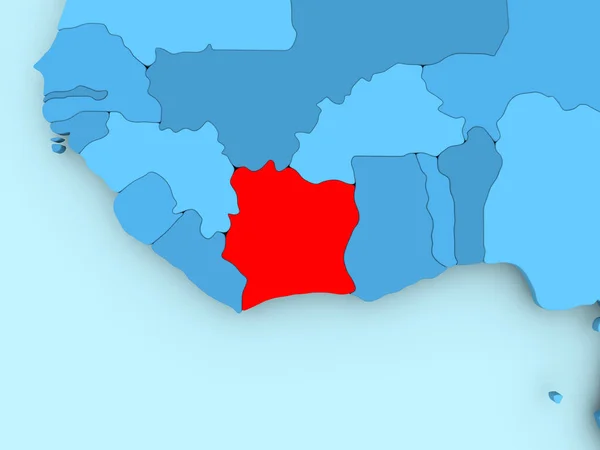 Mapa da Costa do Marfim — Fotografia de Stock