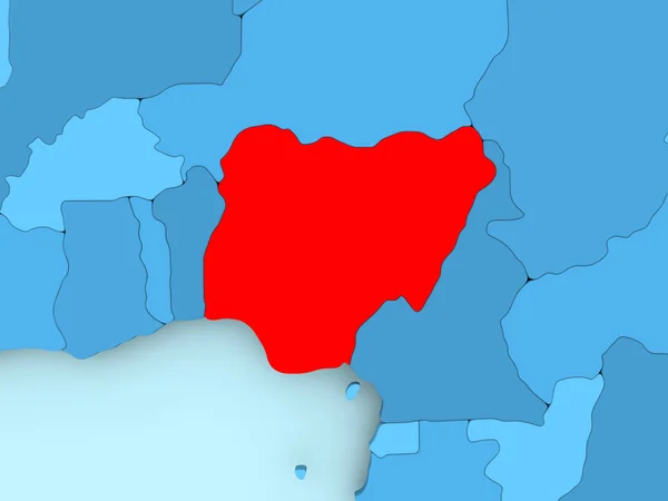 La carte de Nigeria — Photo
