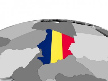 Çad bayrağı dünya üzerinde