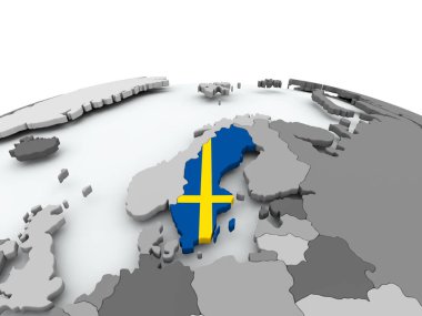 İsveç bayrağı dünya üzerinde