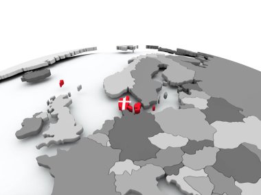 Danimarka bayrağı dünya üzerinde