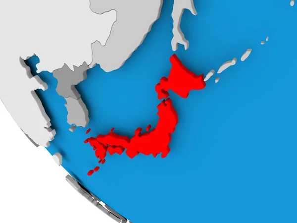 Le Japon sur le globe politique — Photo