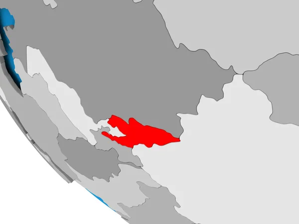 정치 세계에 키르기스스탄 — 스톡 사진