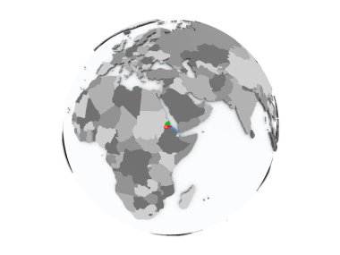 Eritre izole küre üzerinde